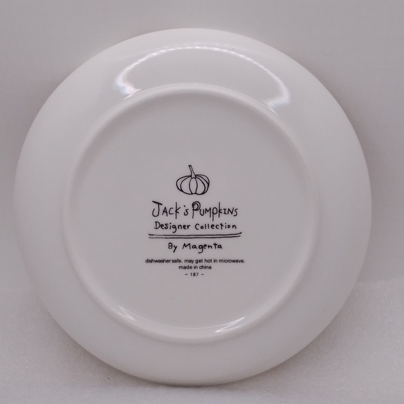 Magenta Designer Collection "JACK'S PUMPKINS" PLATES Bunny 6" Diameter Set of 4 - Picture 6 of 12